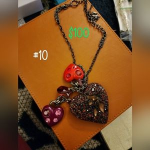 Vintage Betsy Johnson hearts necklace.